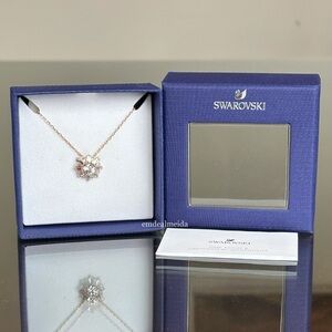 Swarovski Crystal Rose Gold Sunshine Idyllia Flower Pendant Necklace 5451376